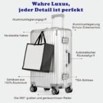 Aluminium Reisekoffer Bordkoffer Hartschalen-Koffer Trolley Rollkoffer Handgepäck Teleskopgriff, TSA, 4 Rollen