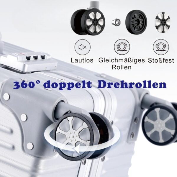 Koffer Handgepäck · Alu-Rahmen · Hartschalen in Polycarbonat · Trolley Reisegepäck · Reisekoffer mit 4 Doppelräder · TSA Zahlenschloss