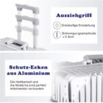 Koffer Handgepäck · Alu-Rahmen · Hartschalen in Polycarbonat · Trolley Reisegepäck · Reisekoffer mit 4 Doppelräder · TSA Zahlenschloss
