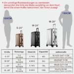 Aluminium Reisekoffer Bordkoffer Hartschalen-Koffer Trolley Rollkoffer Handgepäck Teleskopgriff, TSA, 4 Rollen