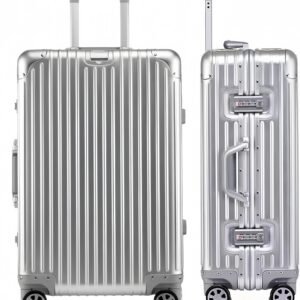 Aluminium Reisekoffer Bordkoffer Hartschalen-Koffer Trolley Rollkoffer Handgepäck Teleskopgriff, TSA, 4 Rollen